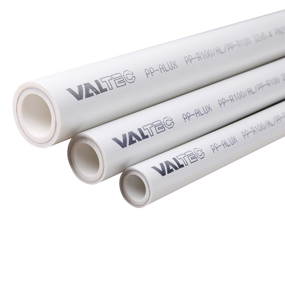 Труба полипропиленовая PP-ALUX Valtec VTp.700.AL25 Дн32x5.4 Ру25 SDR 6.0, длина 2 м, армированная алюминием, цвет белый